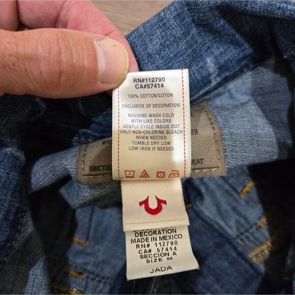 True Religion Blue Denim Jacket - Picture 11 of 13